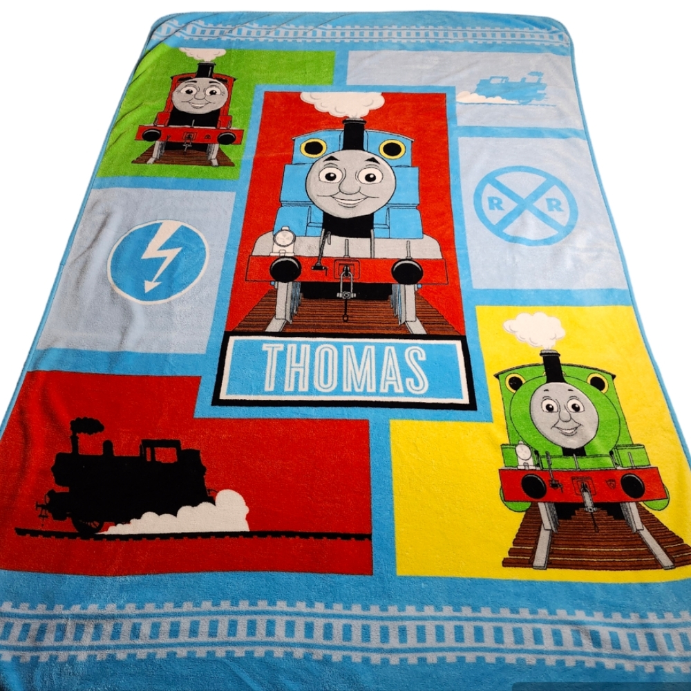 Thomas & Friends 2013 Soft Fleece Large Twin Throw Blanket Train Engine